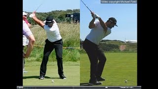 Jon Rahm golf swing  Long Iron faceon amp downtheline July 2017 [upl. by Corey]