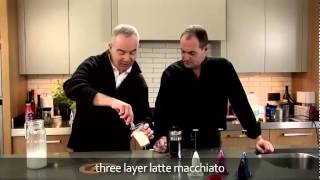 aerolatte  milk frother makes three layer caffè latte macchiato [upl. by Tal]