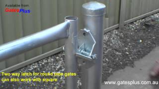 Gate Latch 2 way for round pipe and square [upl. by Natrav285]