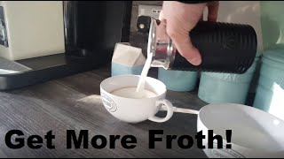 How to Get More Froth from Your Nespresso Coffee Aeroccino  Nespresso tips and help [upl. by Hally614]