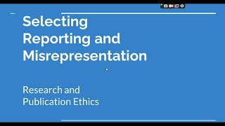 Selective Reporting and Misrepresentation of data Research and Publication ethics Phd coursework [upl. by Alethia]