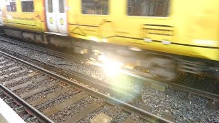 Merseyrail 507 009 making arcs at Birkdale station [upl. by Dionisio]